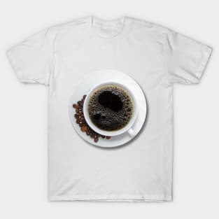 Image: Cup of coffee (black) T-Shirt